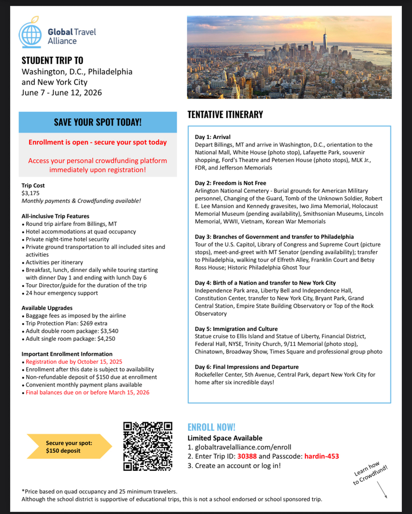 Info on trip