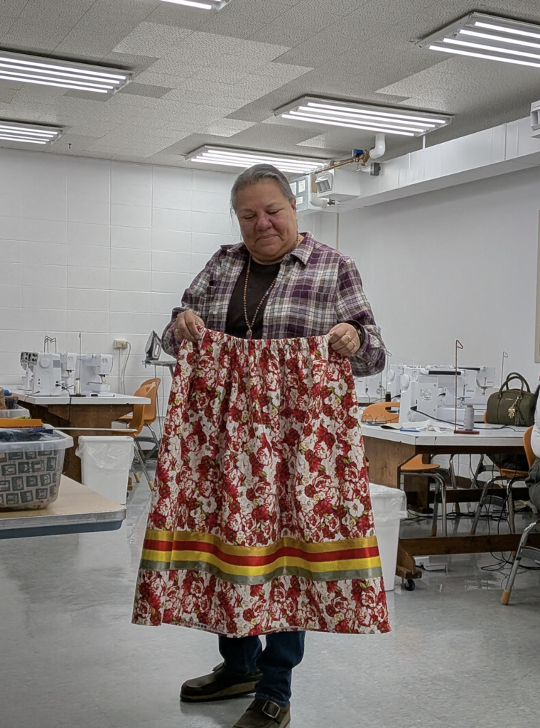 Beautiful red ribbon skirt