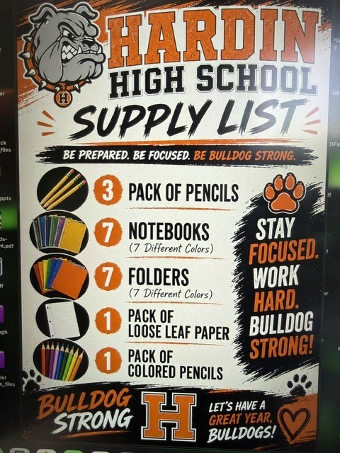 High School Supply List