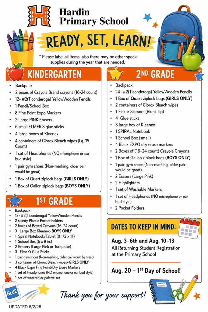 School Supply List 26-27