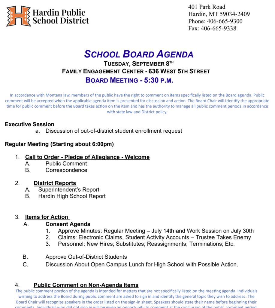 Agenda