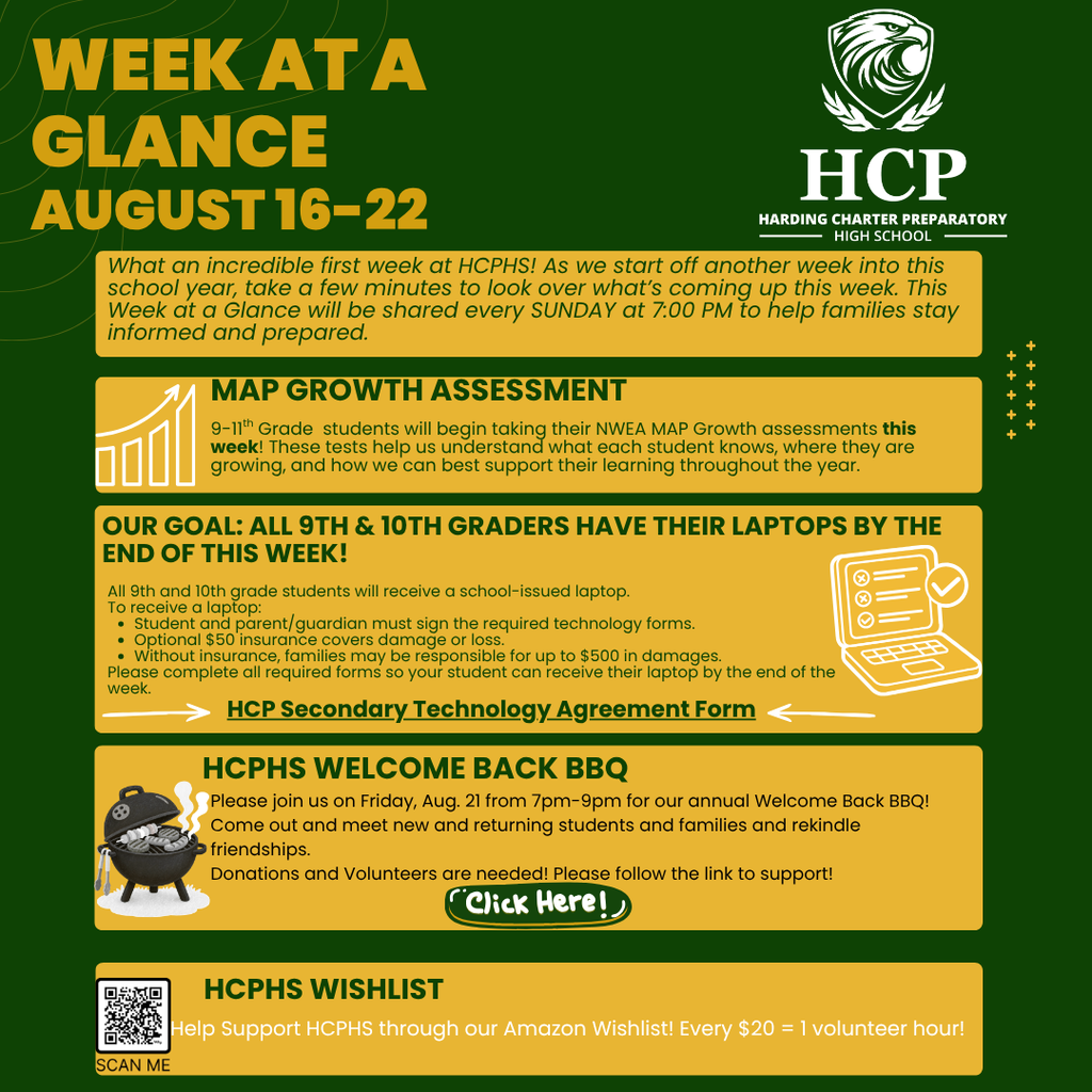 HCPHS Week At a Glance Aug. 16-22