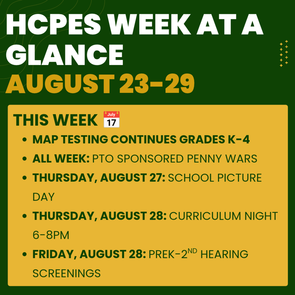 HCPES Week at a Glance