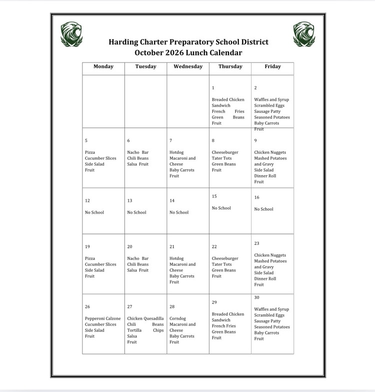 lunch menu