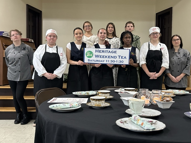 Students for the Heritage Weekend Tea from MHS and from EHHS