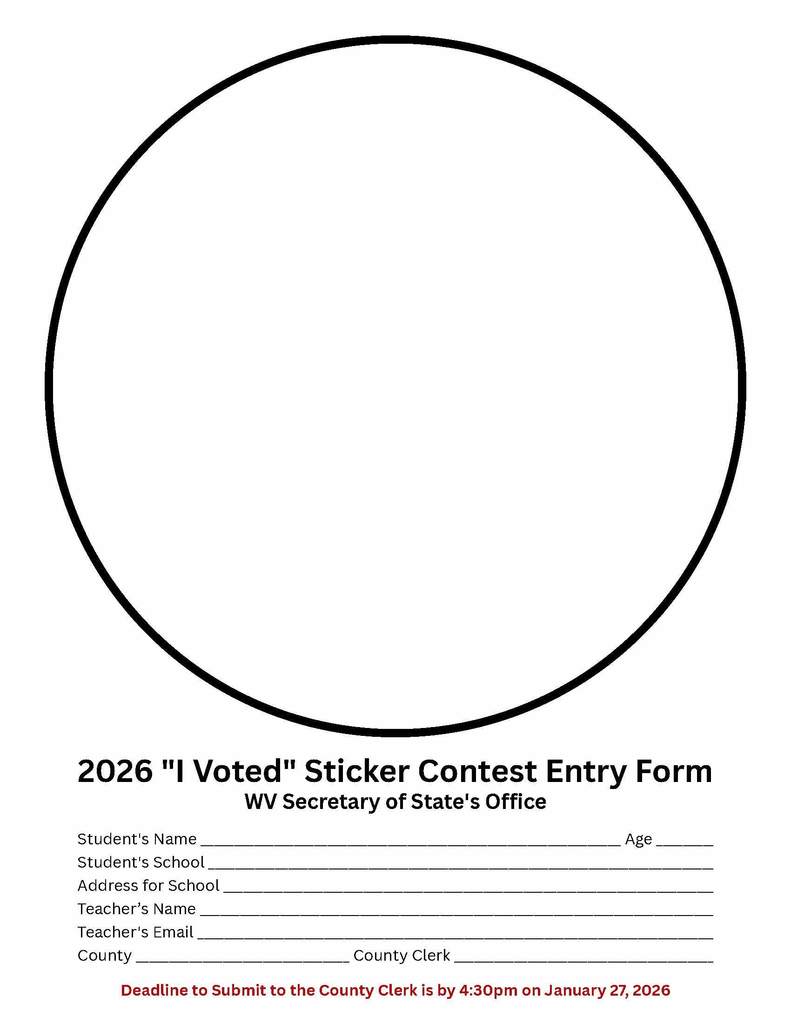 "I voted" Sticker Contest