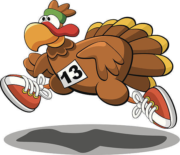 Turkey running with the number 13 on their number bib