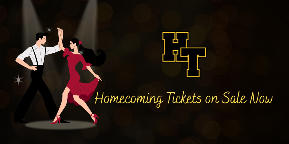 Announcement for Homecoming Tickets on sale.