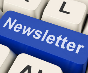 Picture of keyboard key saying Newsletter