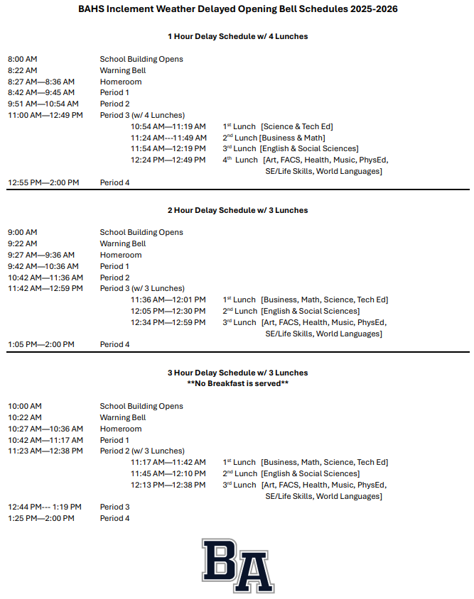 Delay Bell Schedules