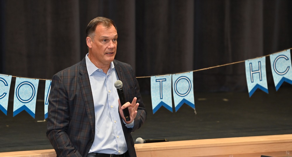 Dr. Bulson speaking to a group 