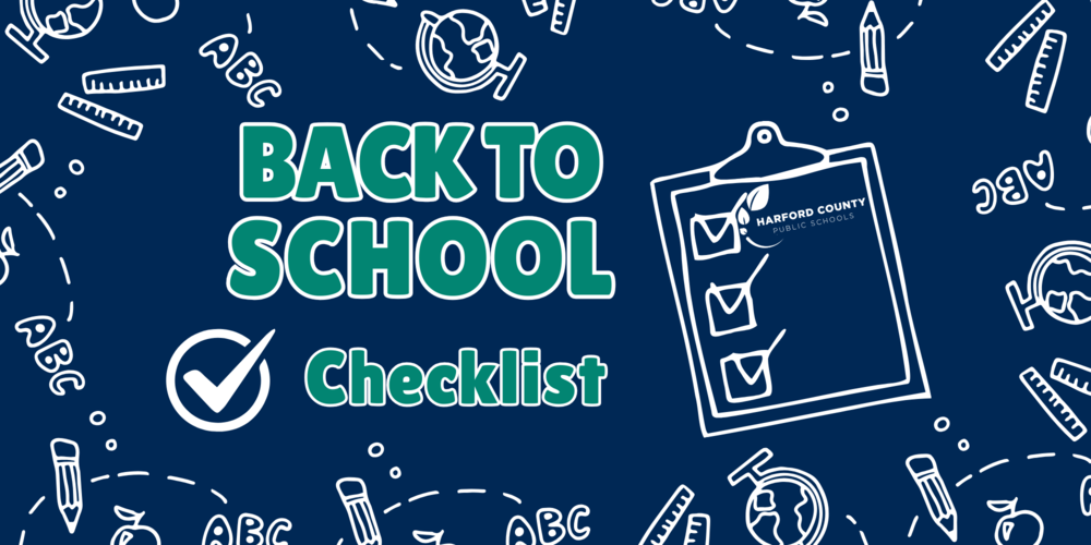 Back to school checklist graphic