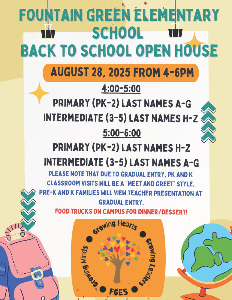 Open House/Back To School NIght Information