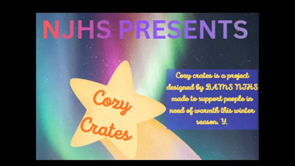 NJHS Presents Cozy Crates Flyer Image