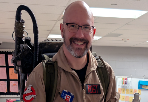 Mr. Rost and Student