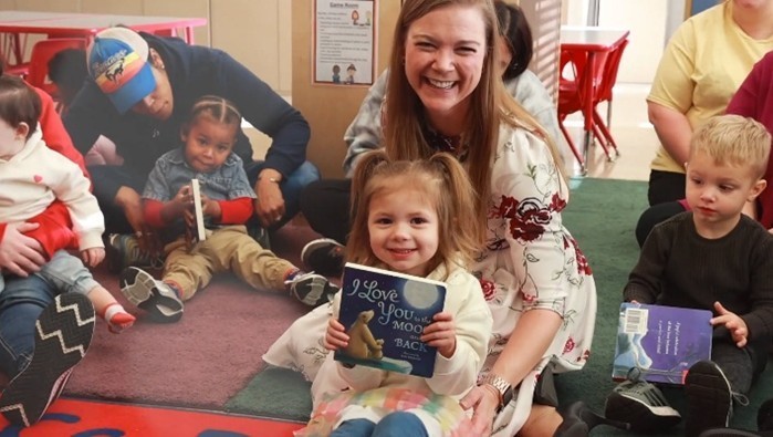 Jillian Reading to Children