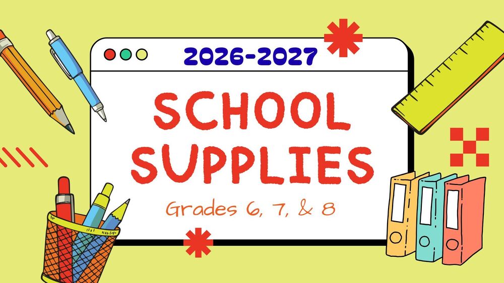 2026-2027 School Supplies Image