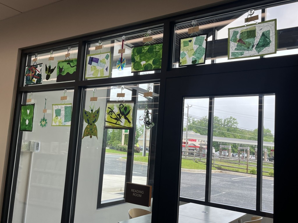 Darlington Elementary School artwork on display at the Darlington Library