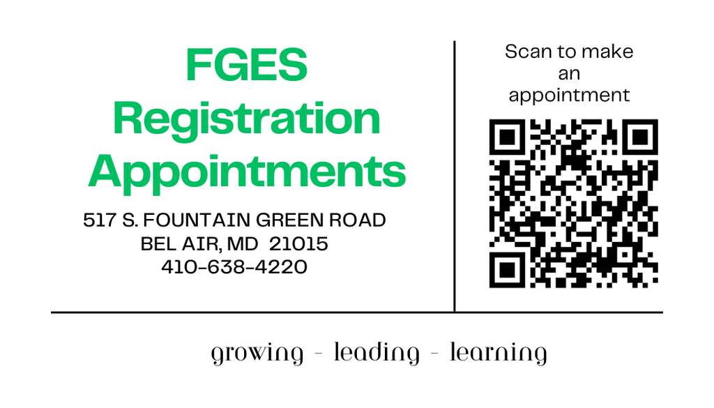 QR Code to schedule Registration Appointments