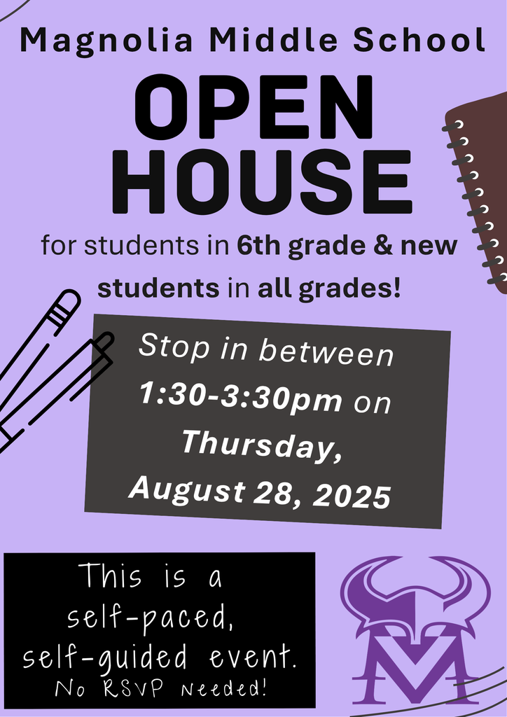 Open House at MAMS 08/28/25 between 1:30-3:30pm