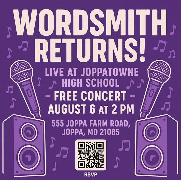 Wordsmith concert-August 6 at 1pm
