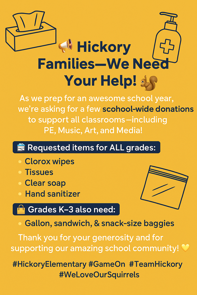 Donation Requests- Clorox wipes, tissues, sanitizer, clear soap