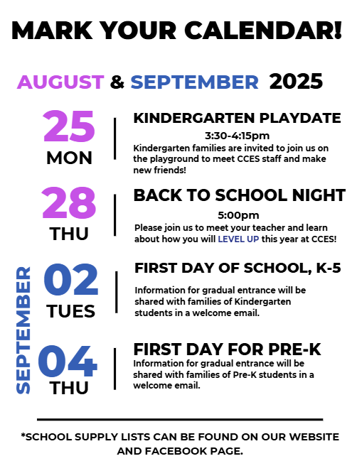 Back to School Dates