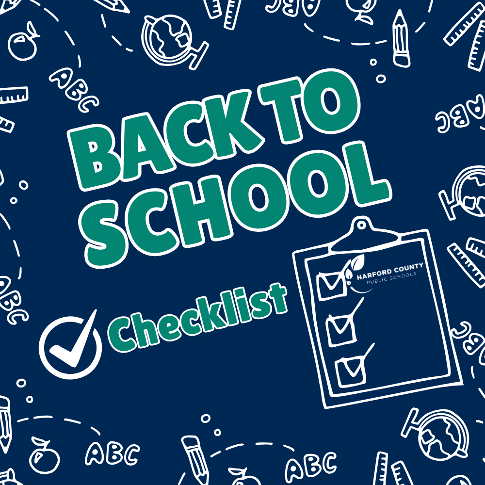 Back to school checklist graphic