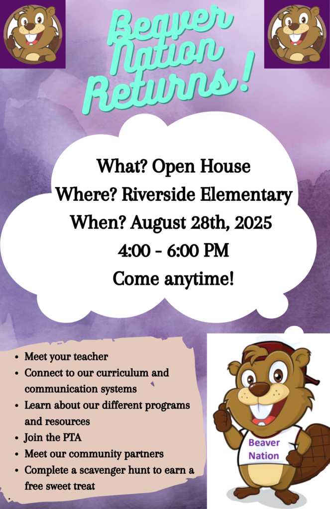 Back to School Night Aug 28 4-6PM