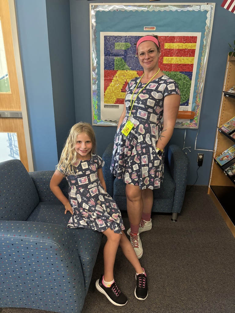 First day of school pictures. Happy kids and happy teachers. 
