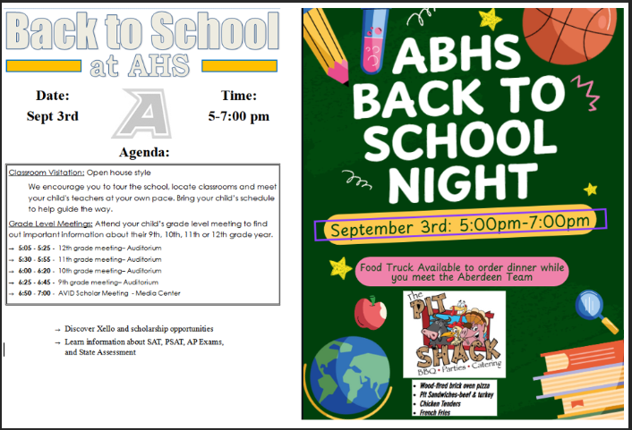 Reminder - Back to School Night 9/3/25 TONIGHT!! 5-7pm
