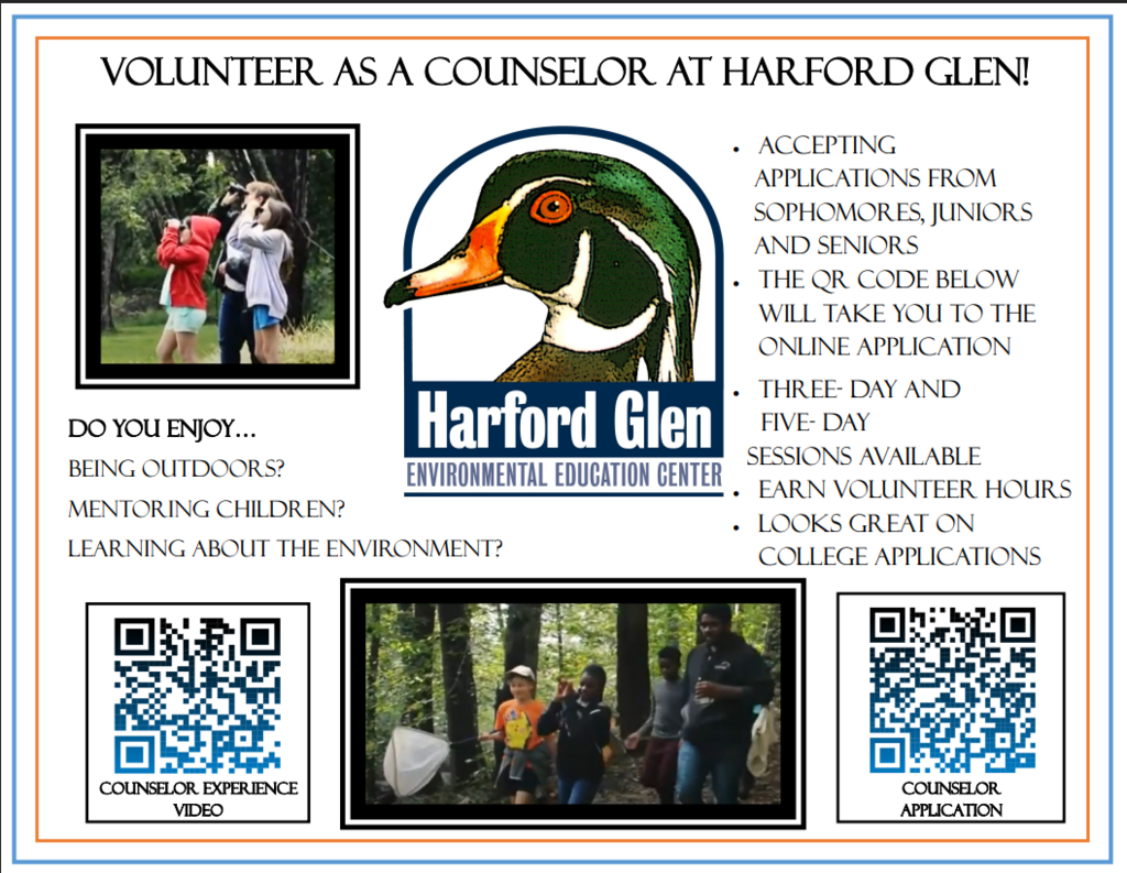 Volunteer information for Harford Glen Counselors