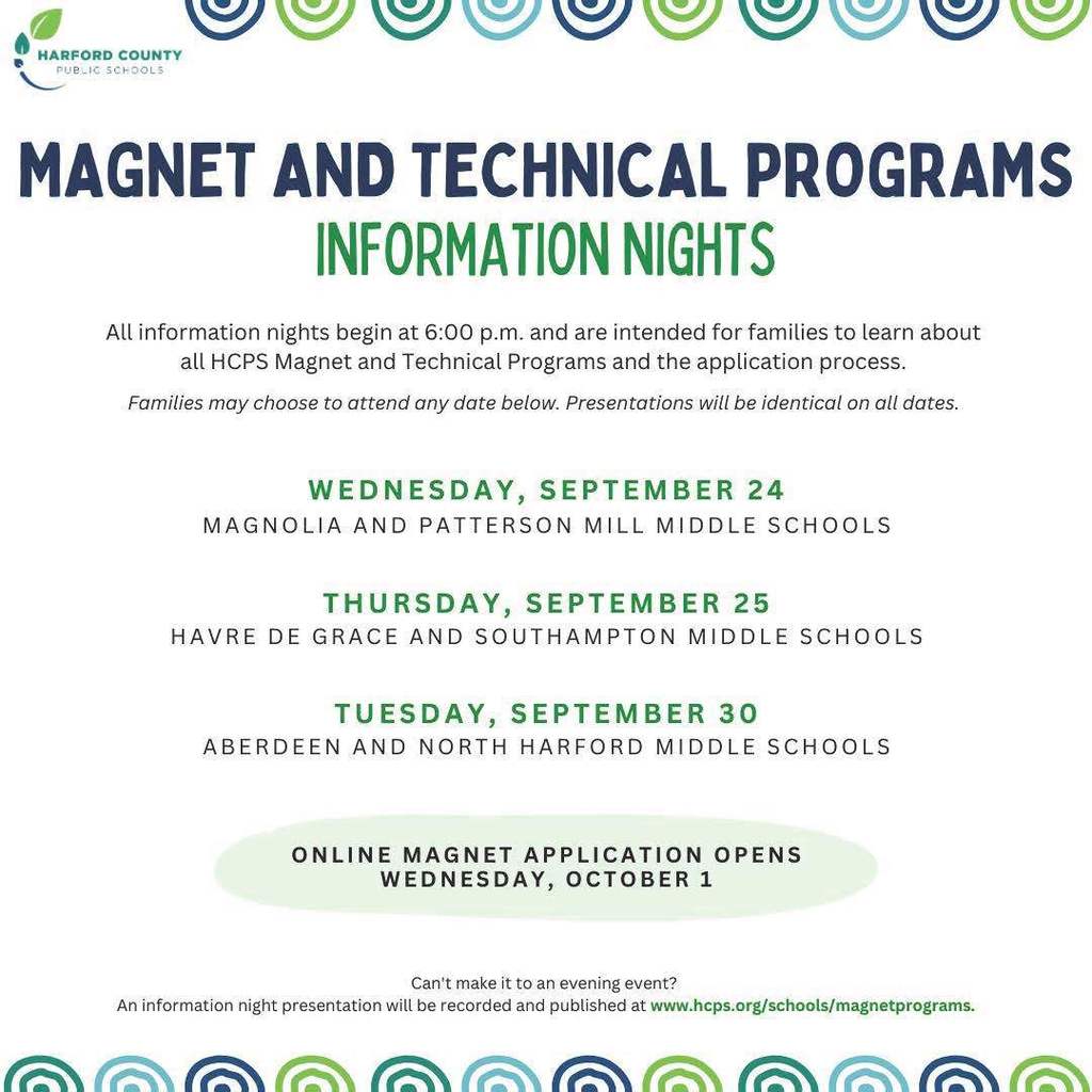 Magnet School Information Session Dates
