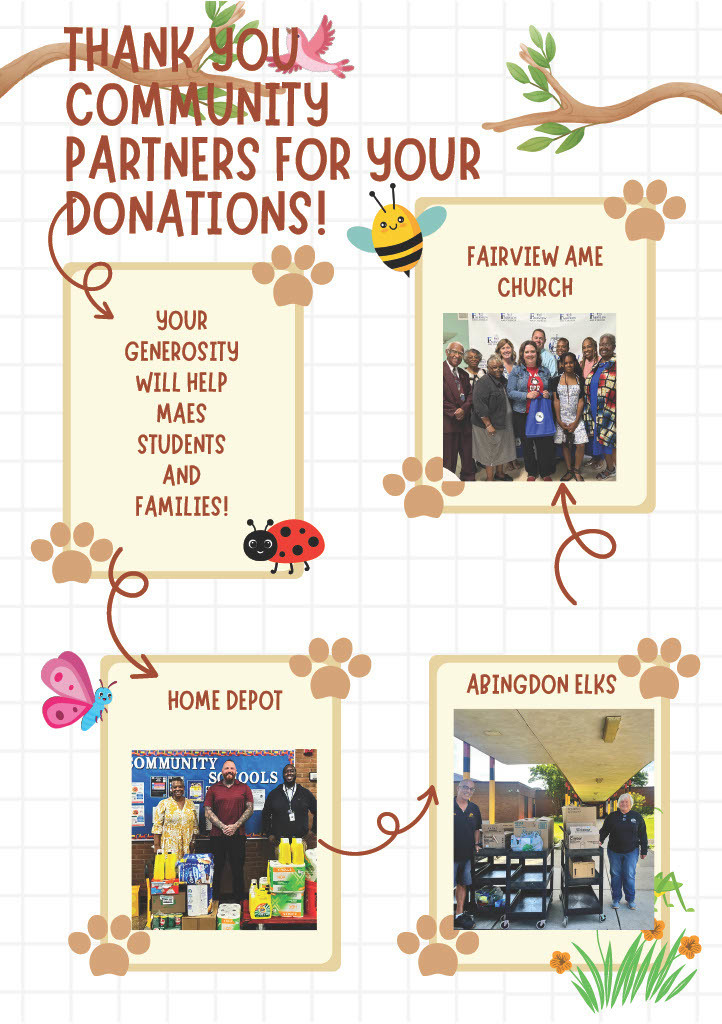 A flyer thanking our community partners