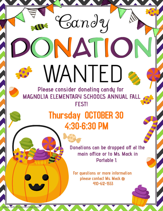 image asking for donations needed for fall fest