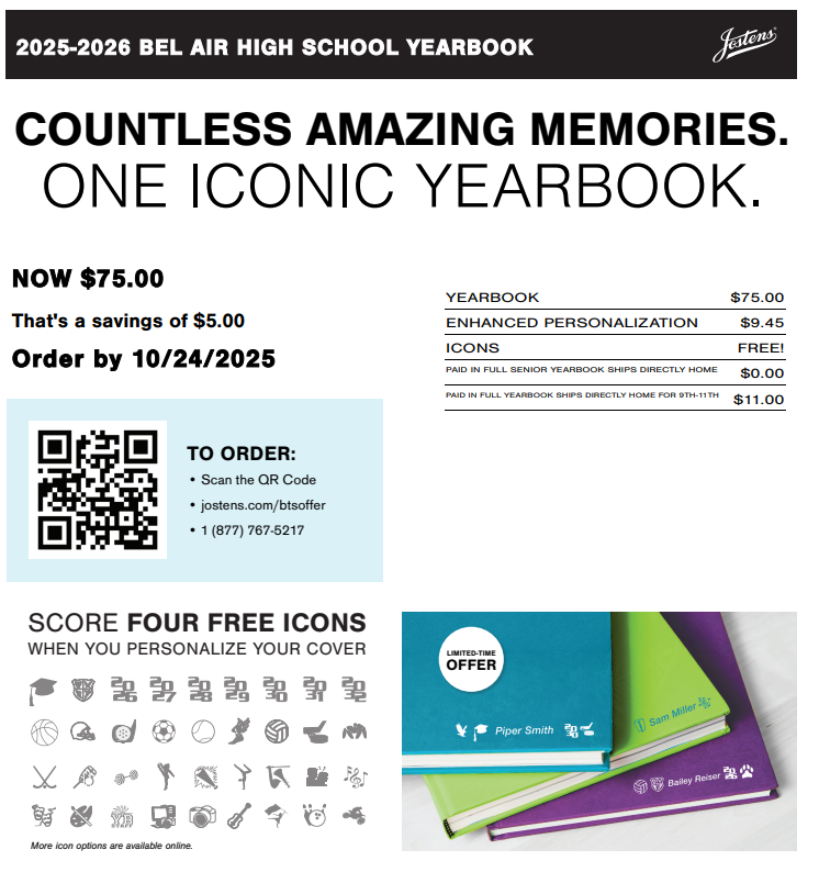 BAHS Yearbook ordering