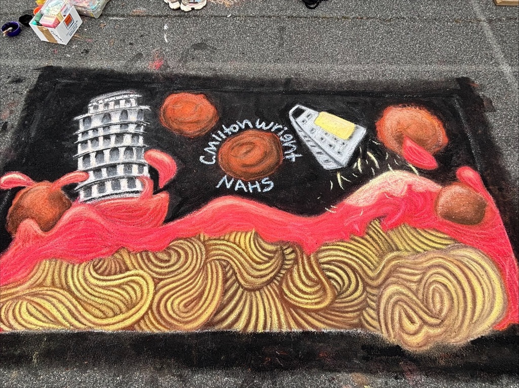 Chalk art from CMHS students