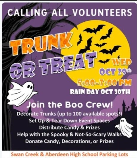 Trunk or Treat volunteer information