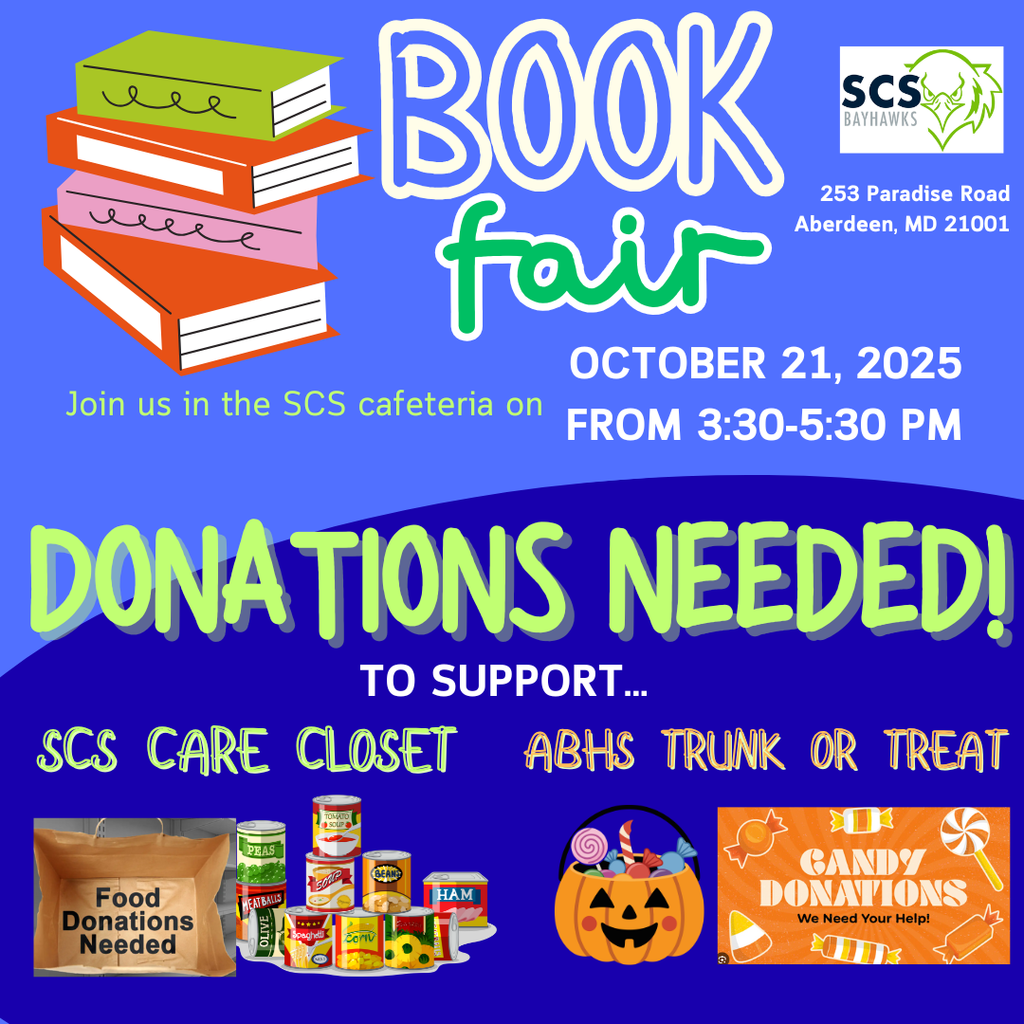 Book Fair Flyer 10/21 at SCS 3:30 - 5:30