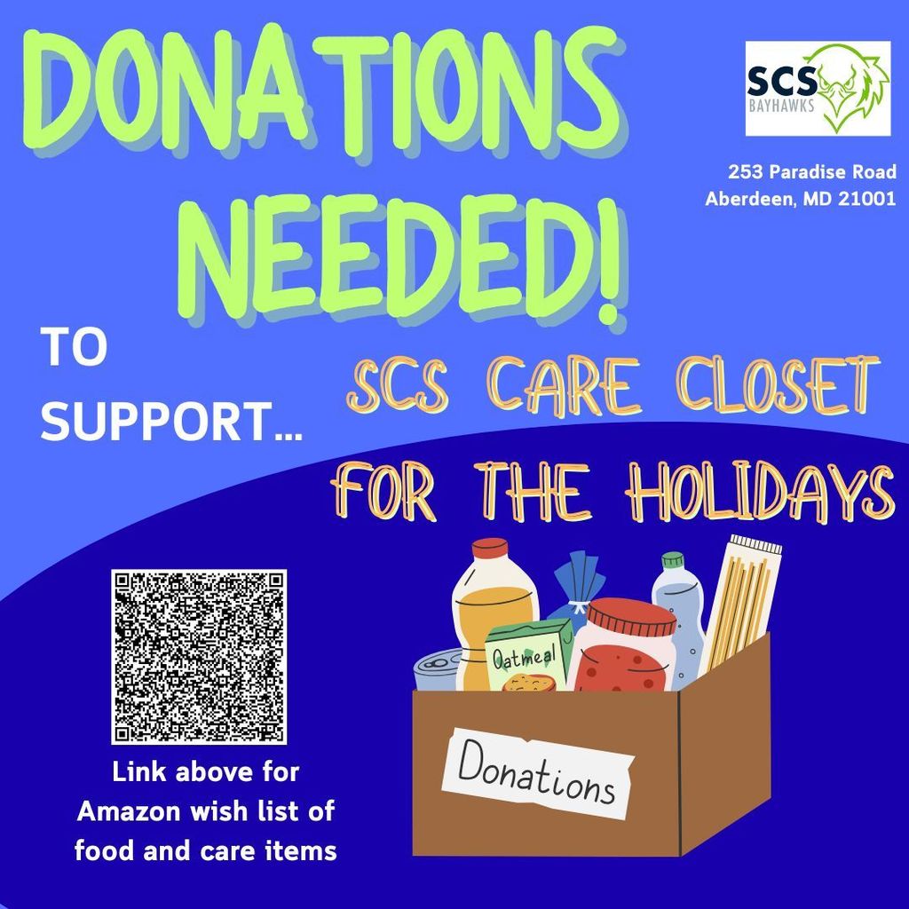 Care Clost Flyer requesting donations