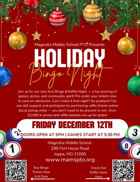 PTO Bingo-Friday, December 12, 2025