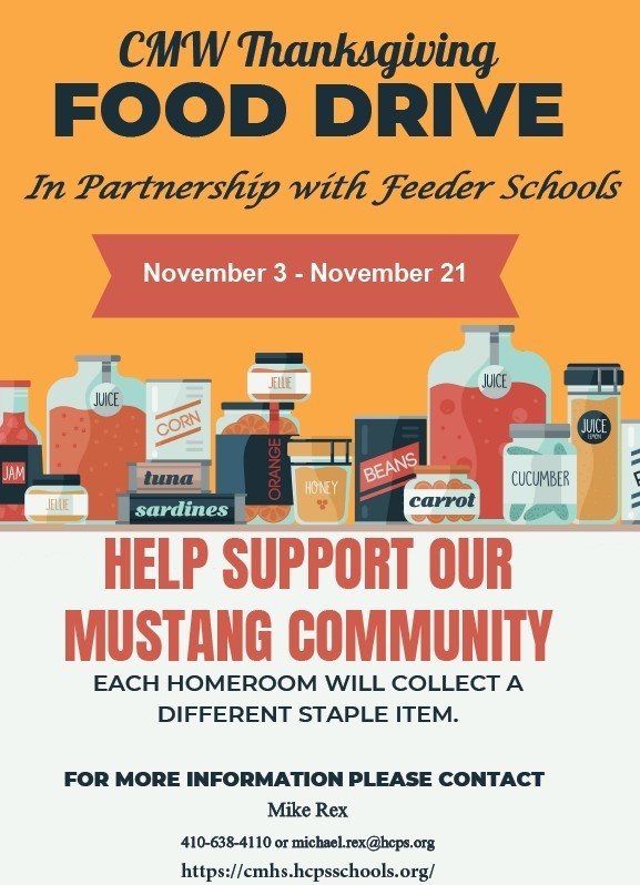 Food drive flyer: November 3 through November 21