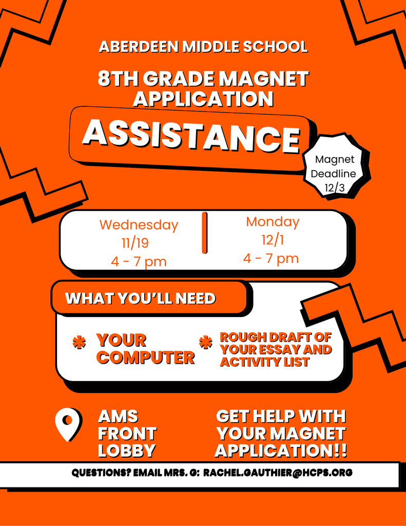 8th Grade Students-receive assistance with you Magnet School Applications