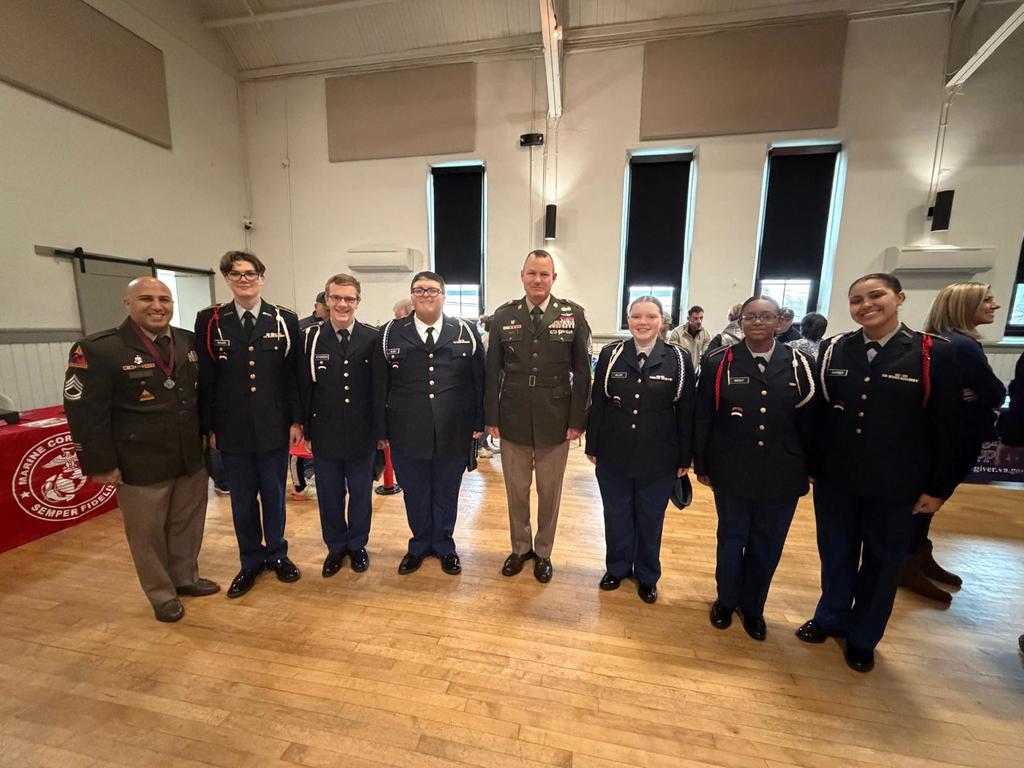 JROTC with CSM Bradford Smith