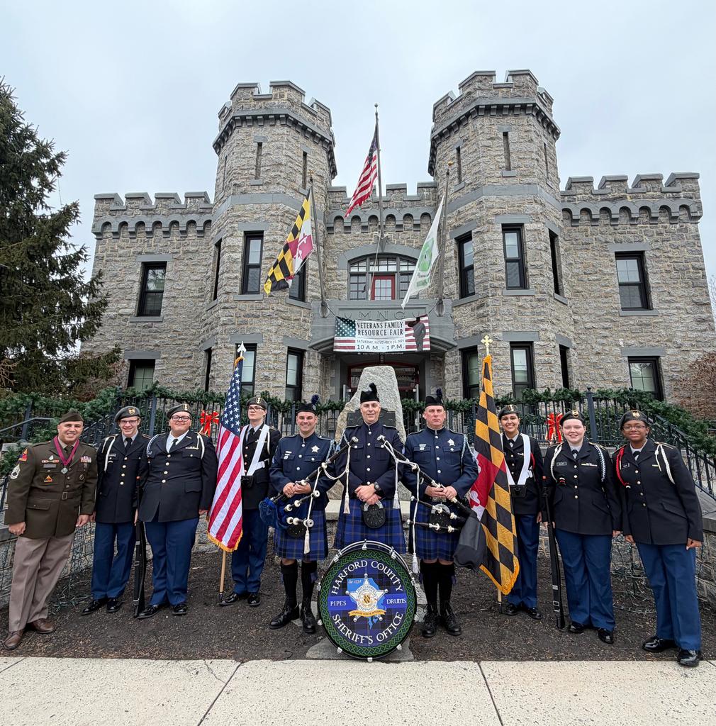 JROTC presenting colors at Veterans Family Resource Fair