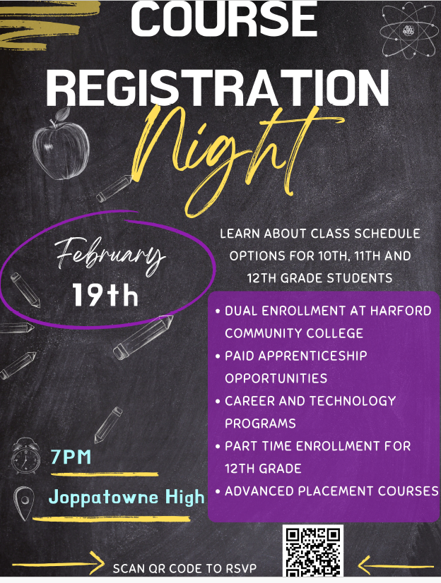 Course Registration Night for 10th, 11th, and 12th graders in 2026-27
