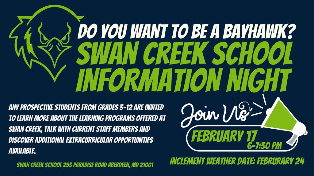 Swan Creek Information Night Flyer