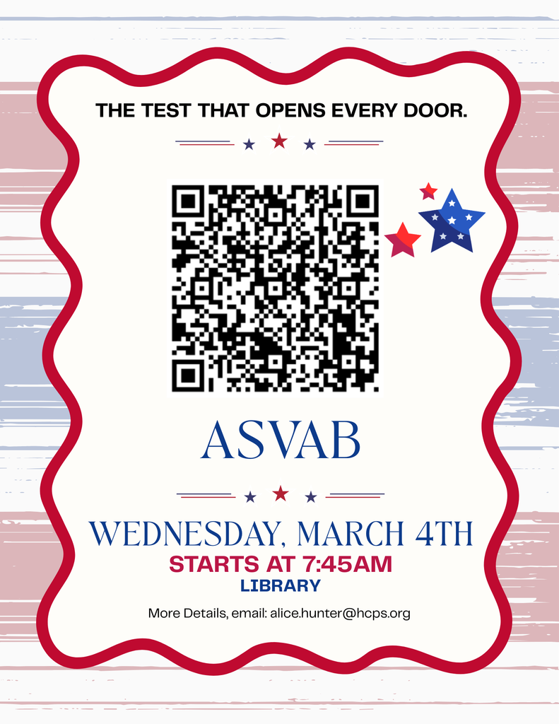 sign up to take the ASVAB at CMW on March 4th at 8 am