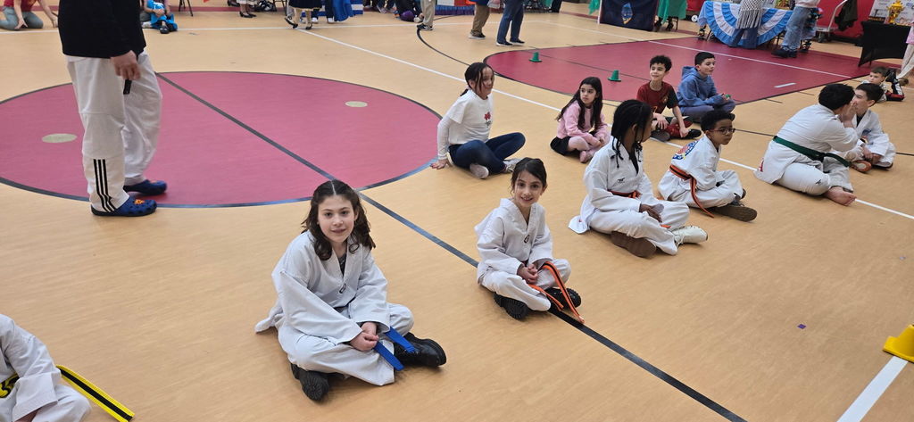 Students ready for Taekwondo
