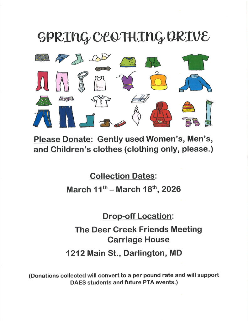 Spring clothing drive flyer